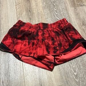 Lulu lemon Red Tie-Dye Shorts, 2.5”